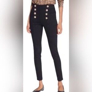J. McLaughlin Hastings Sailor Black Nautical High Rise Skinny Jeans $168 NWT